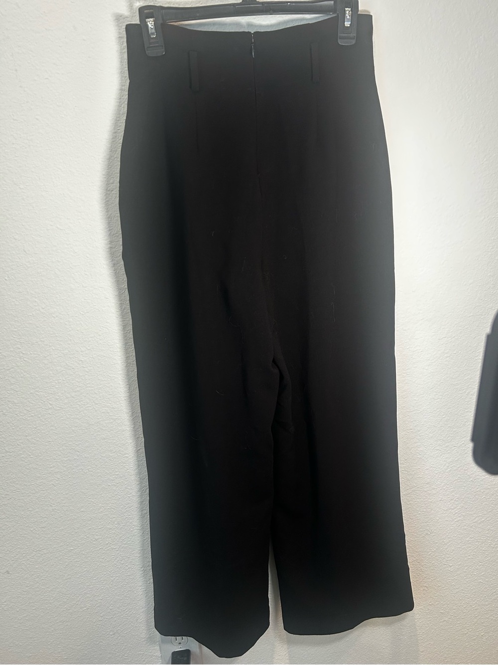 BCBGMaxAzria Black High-Rise Wide-Leg Trousers